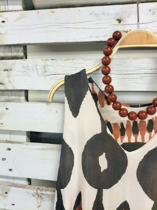 Collar Bolas café