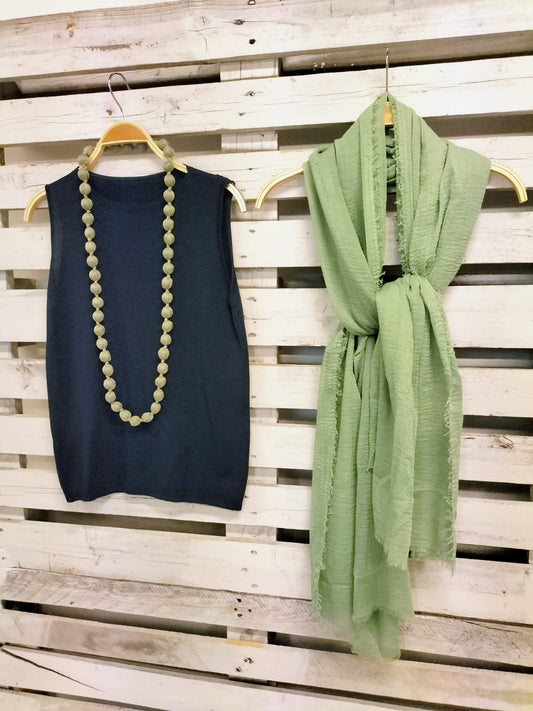Collar Seda Verde - botanikamoda