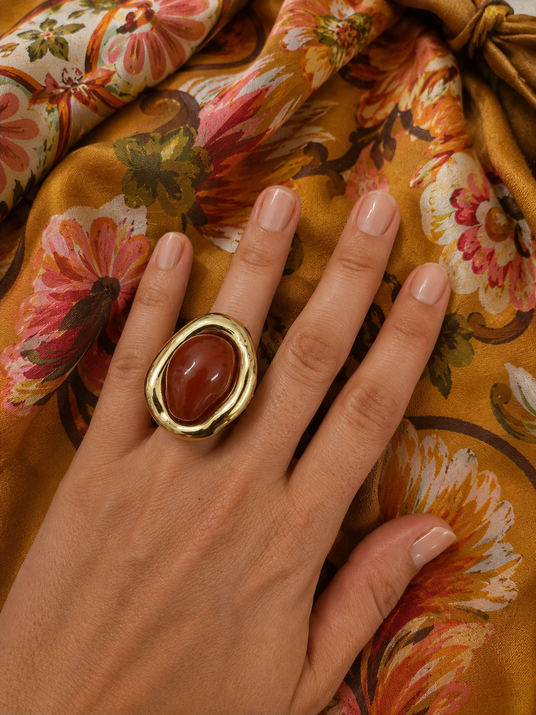 Anillo ajustable marrón