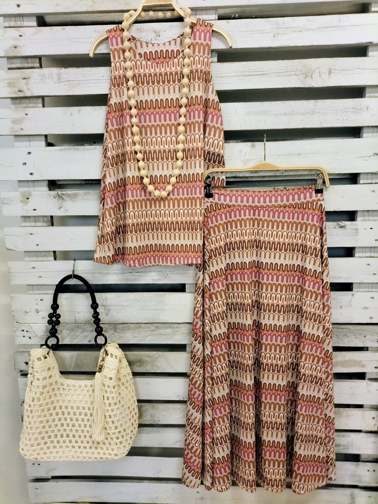 Conjunto punto suelto Chic Mison con falda