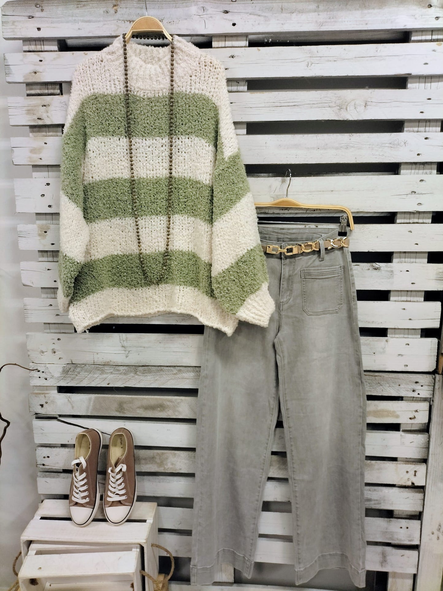 Jersey Over Cream Verde claro