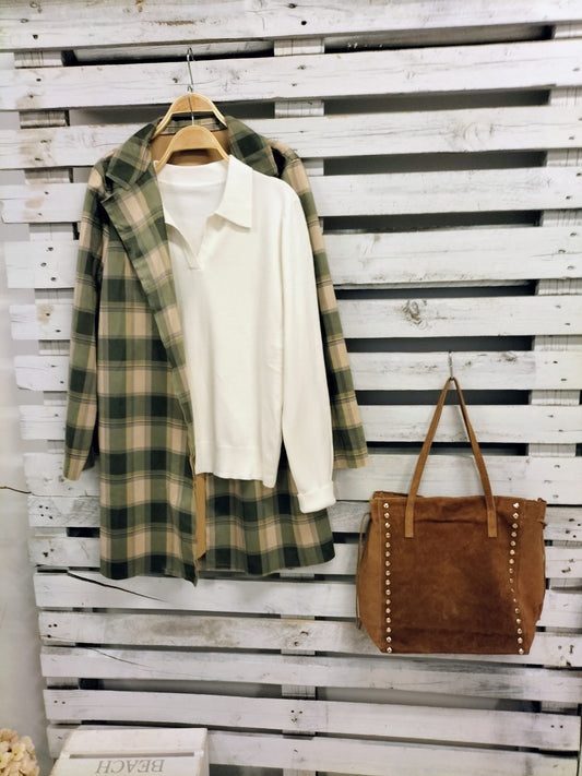 Polo tejido soft calentito crudo - botanikamoda