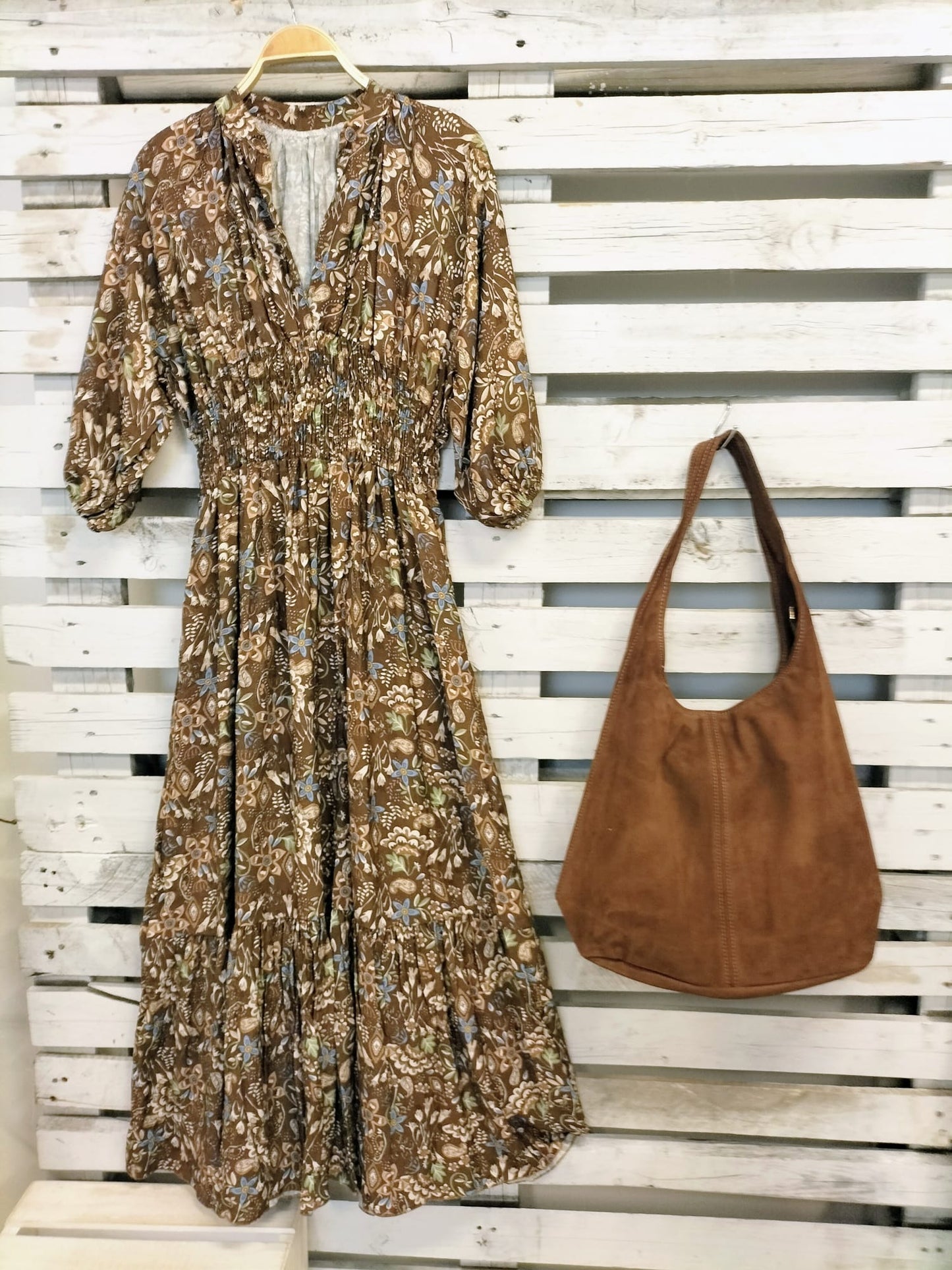 Vestido Folk choco