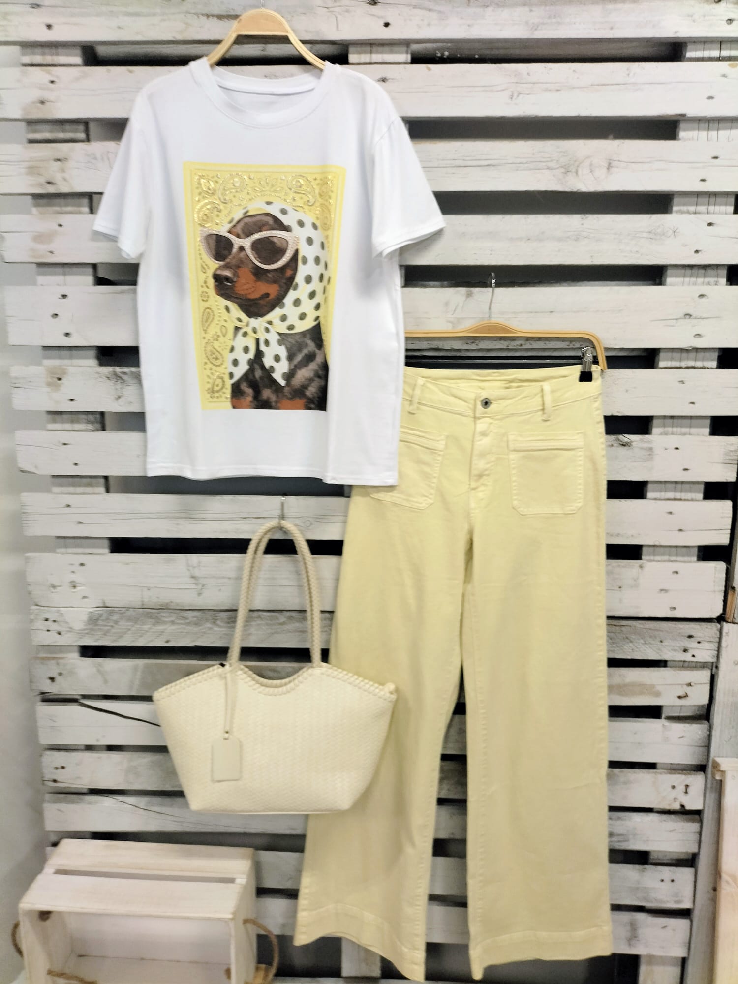 CAMISETA TOPITOS amarilla - botanikamoda