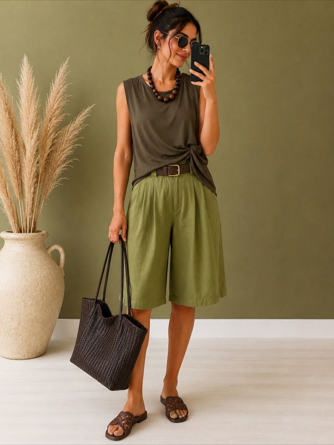 Bermuda Cotton verde - botanikamoda