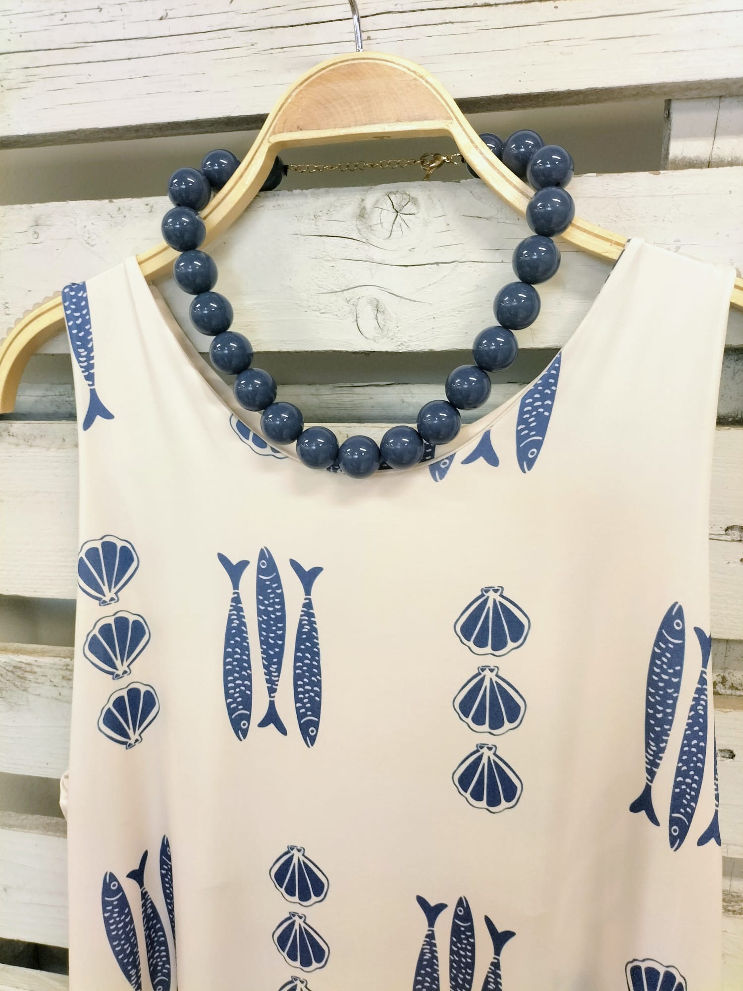 Collar Bolas azul - botanikamoda