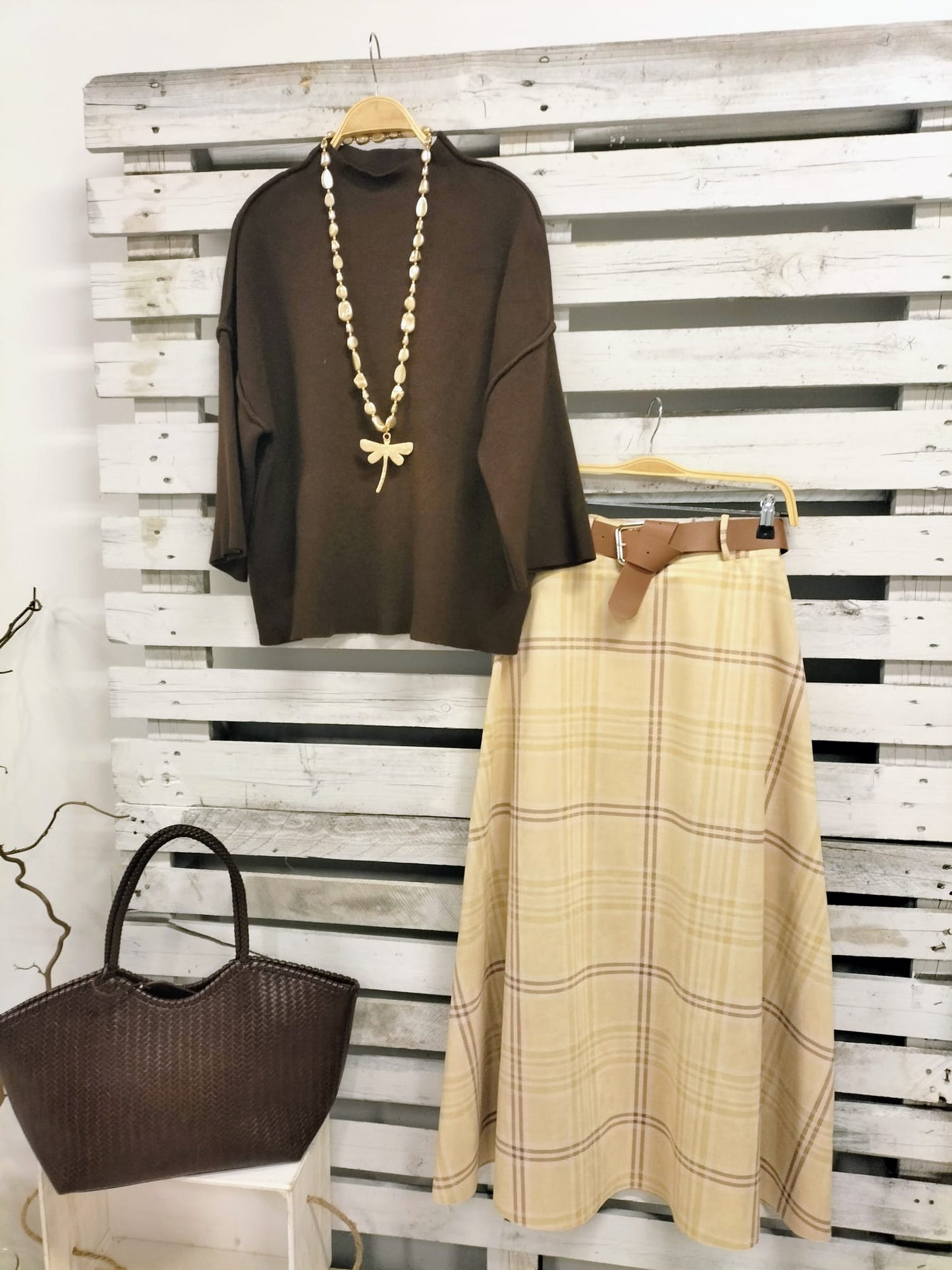 Falda Joya Ante amarillo claro