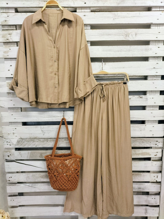 Pantalón Soft Viscosa tostado - botanikamoda