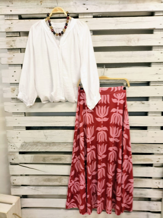 Conjunto suelto Palma con falda - botanikamoda