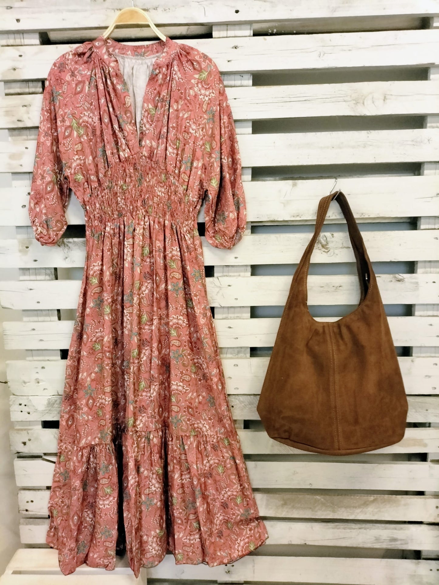 Vestido Folk rosa