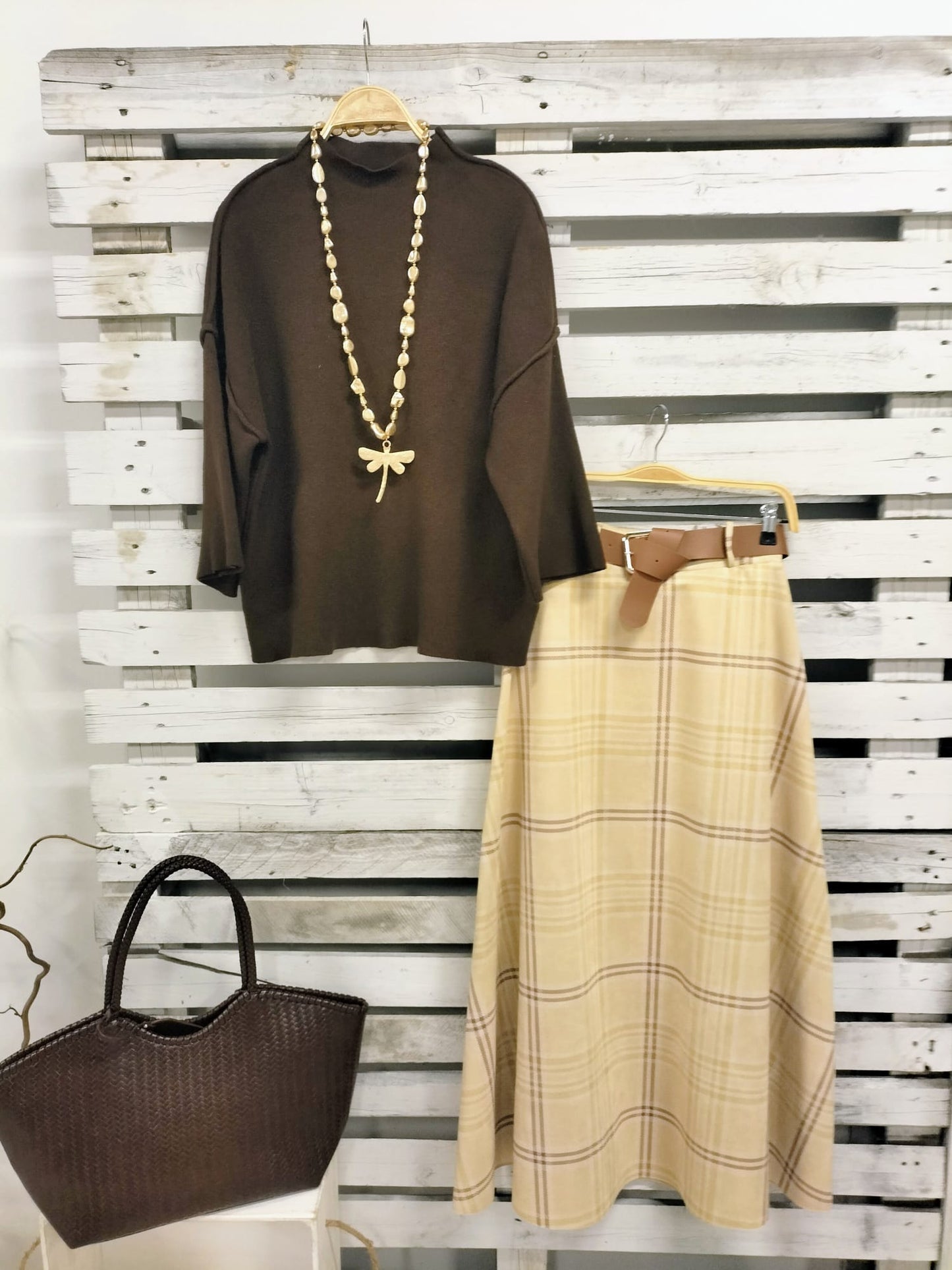 Falda Joya Ante amarillo claro