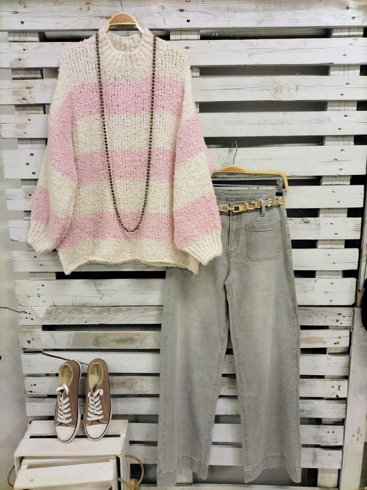 Jersey Over Cream Rosa