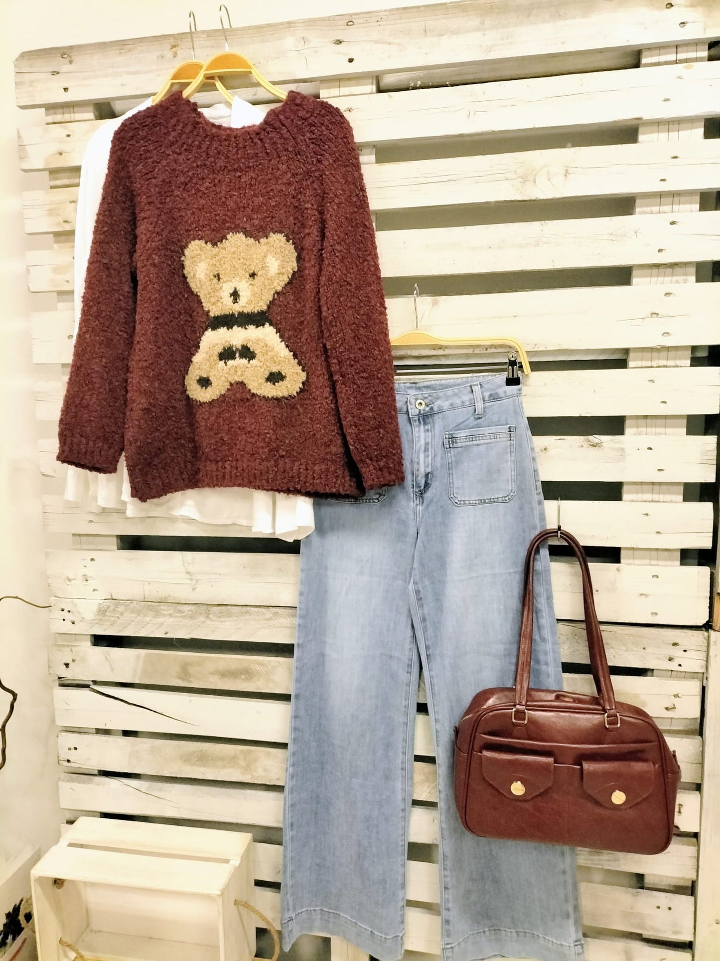 Jersey Rizito Osito burdeos