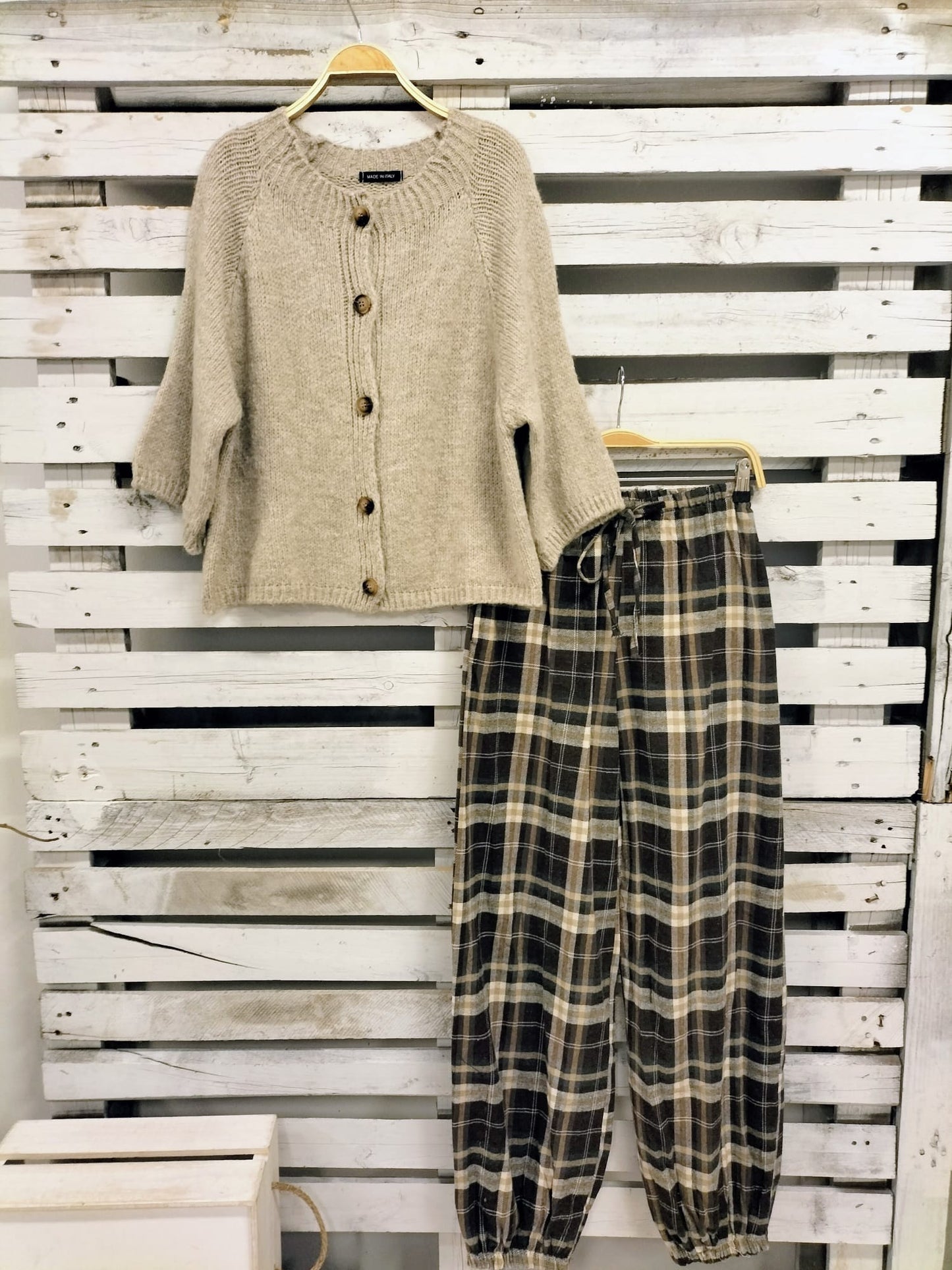 Pantalón cuadros comfy bombacho