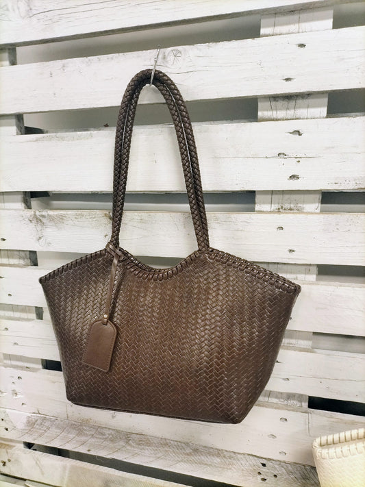 BOLSO ICON MINI EFECTO PIEL Chocolate - botanikamoda