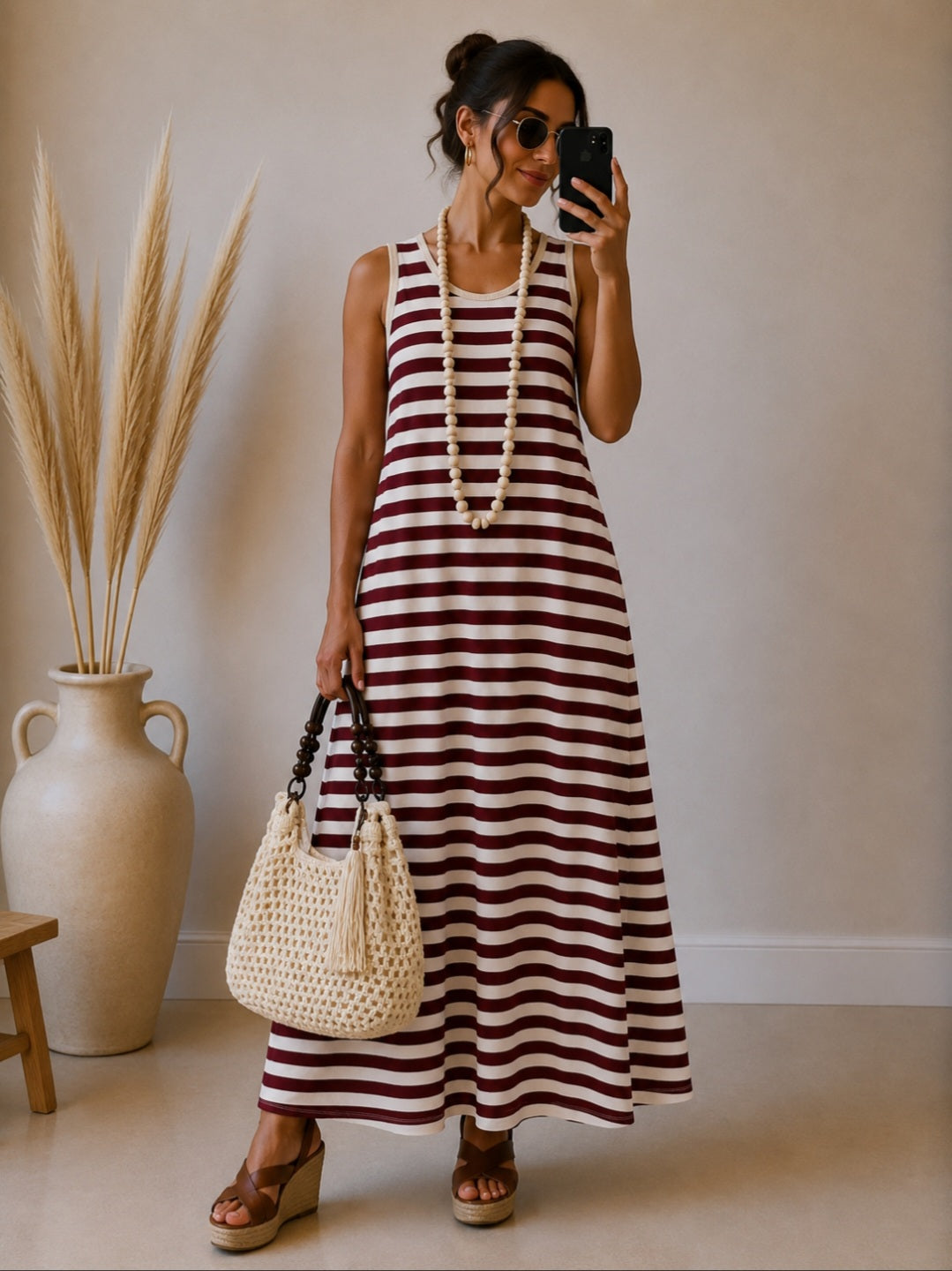 Vestido Tikel Navy burdeos - botanikamoda