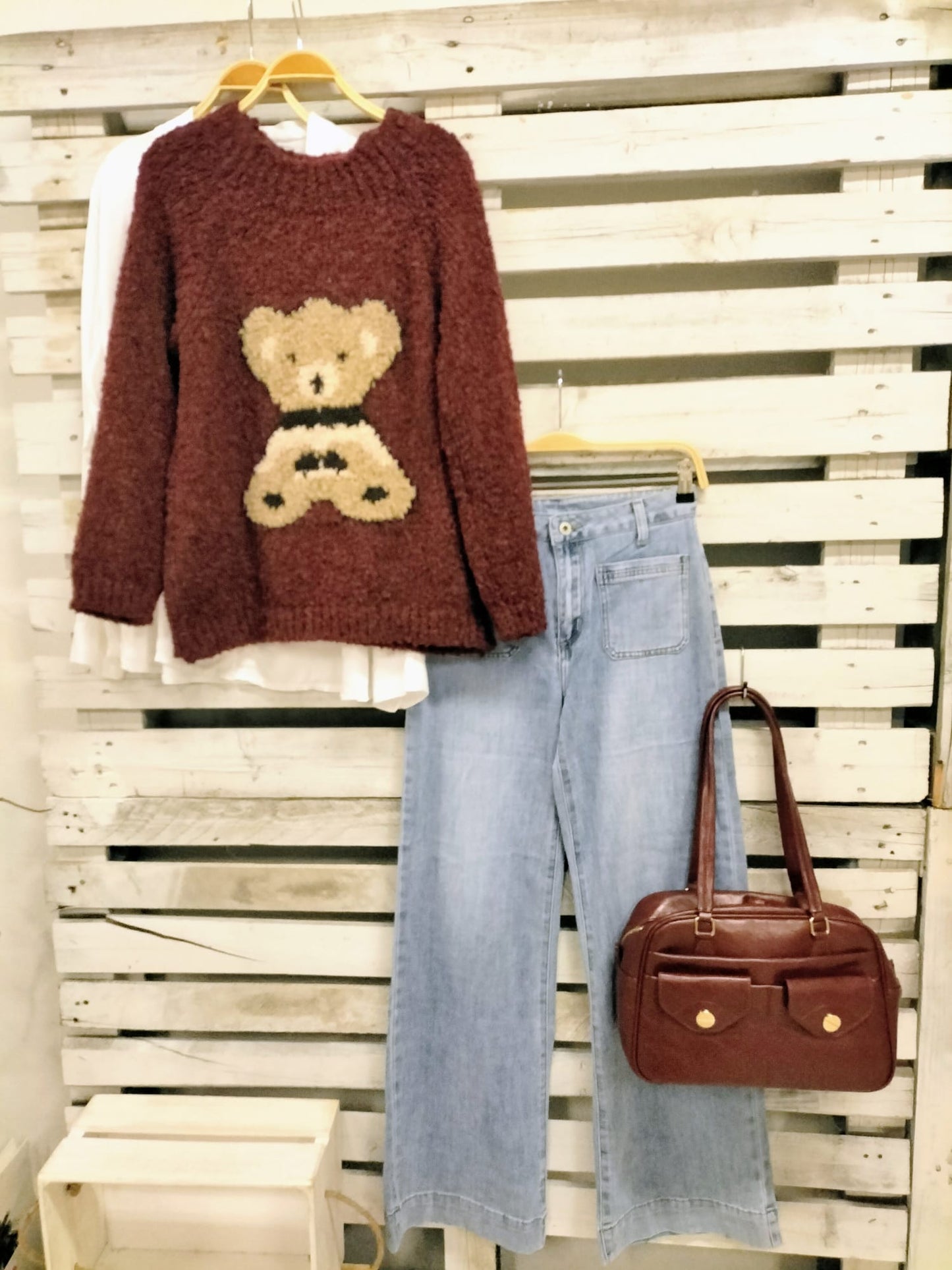 Jersey Rizito Osito burdeos