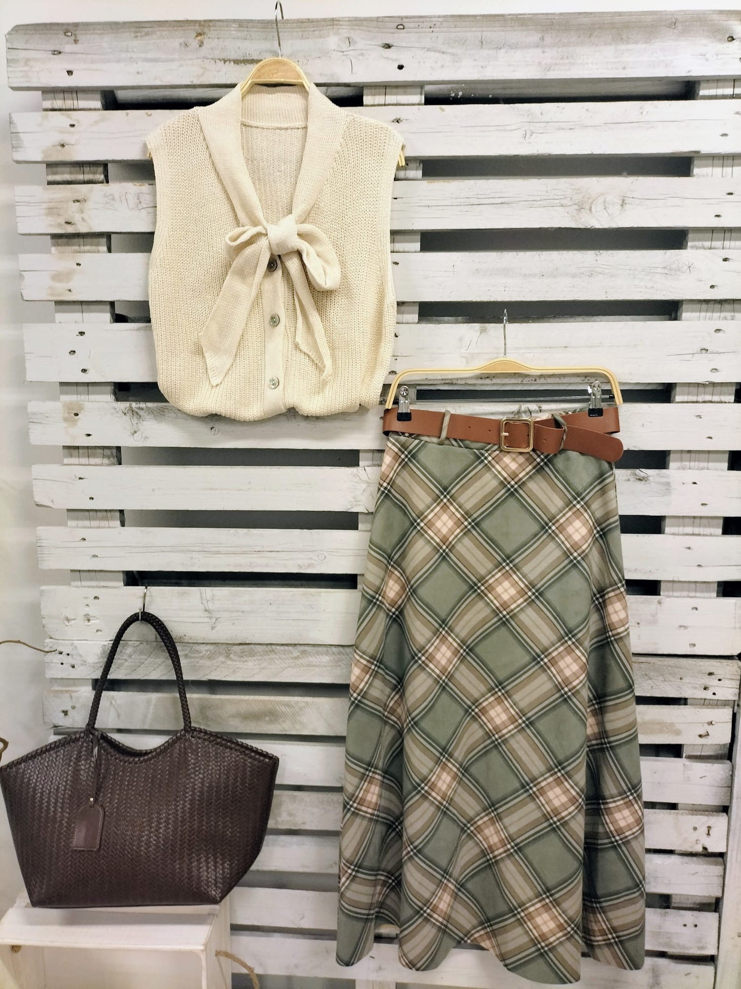 Falda Joya Ante verde