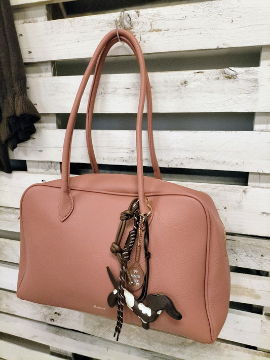 Bolso City Efecto Piel  + cuelga bolsos