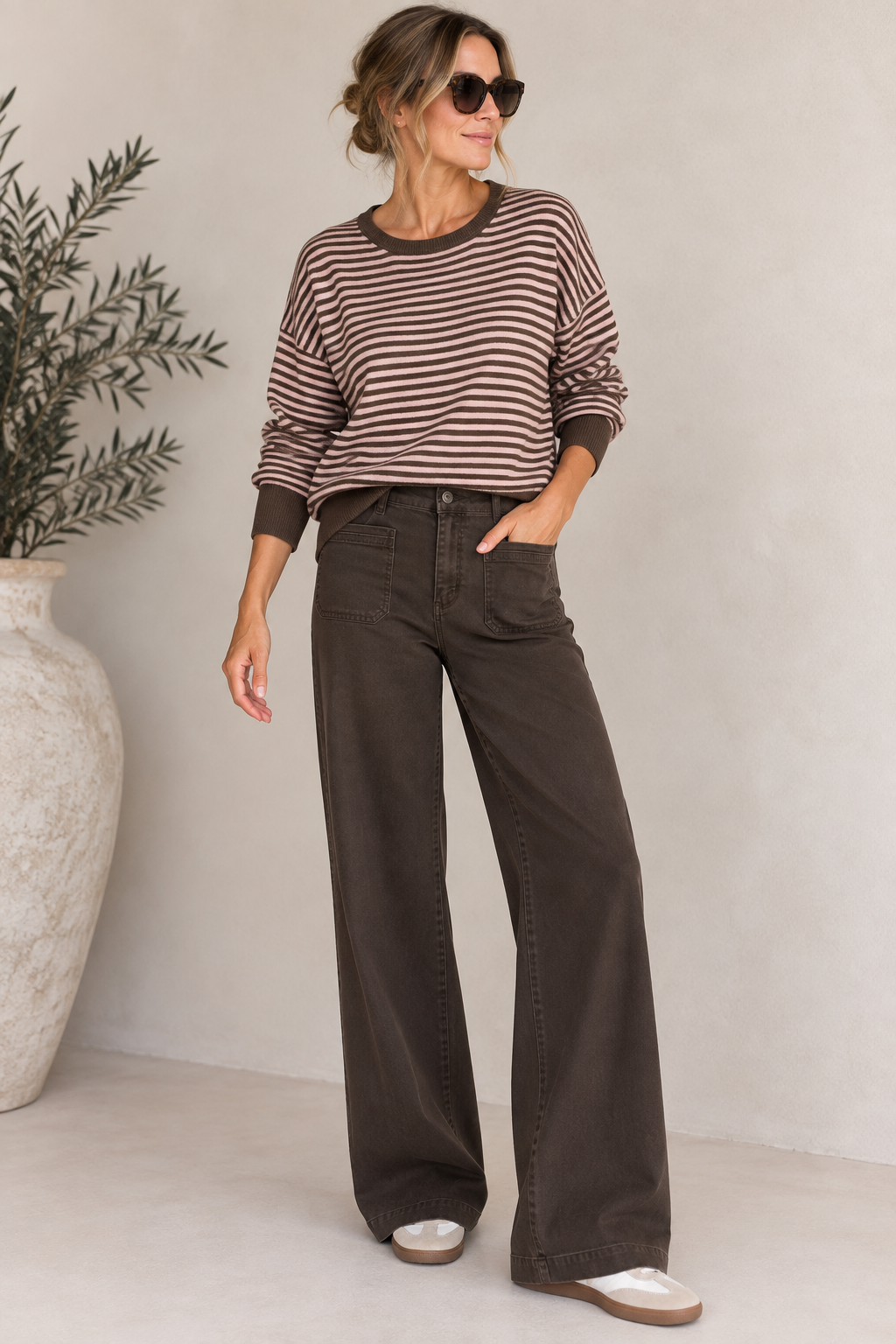 Jeans  Favorecedores choco elásticos T.M38
