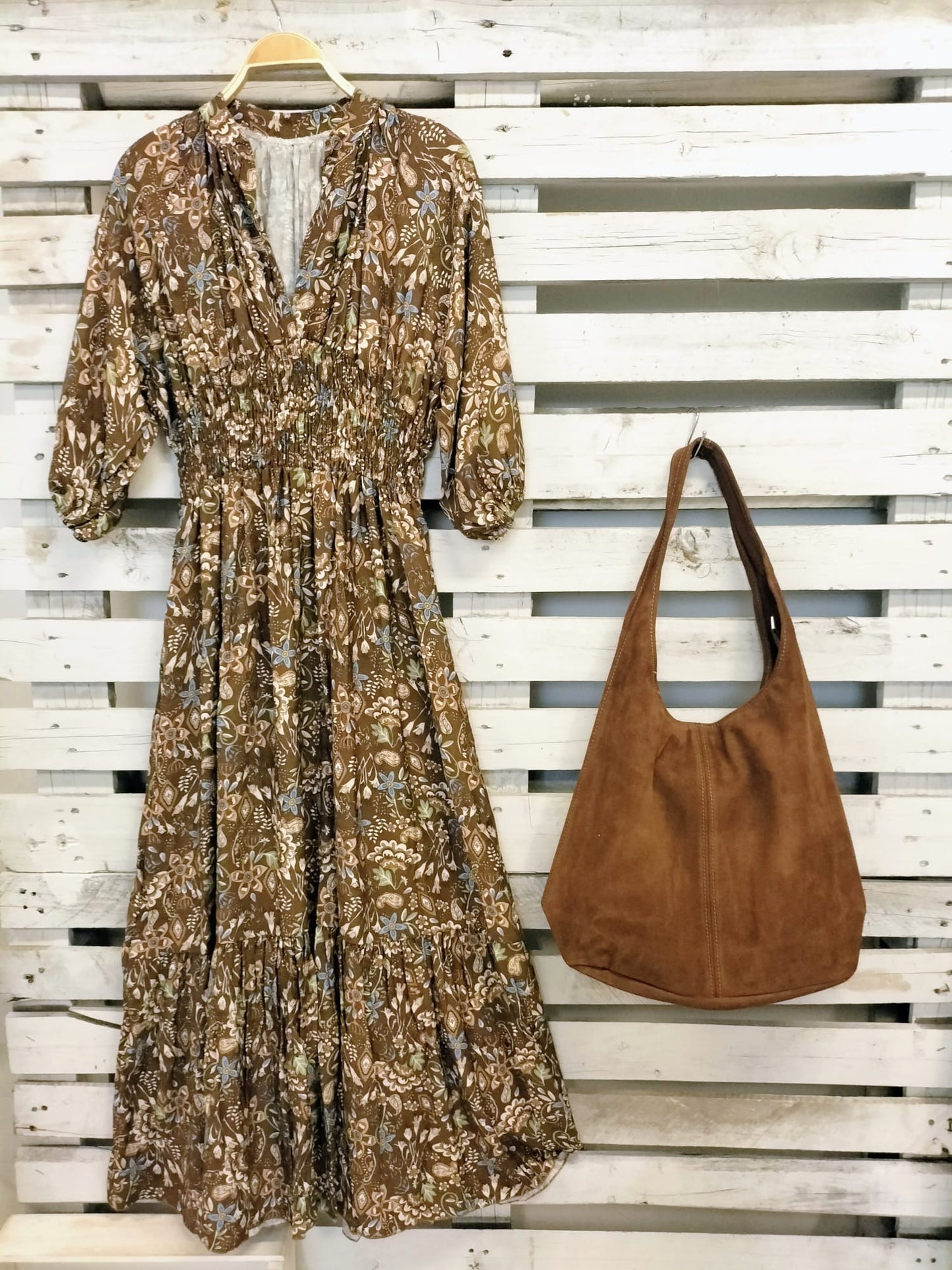 Vestido Folk choco